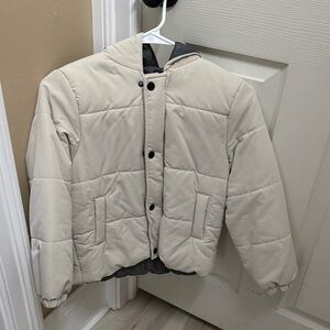 Men's Cream Puffer Jacket